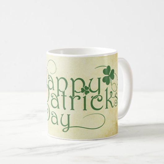 Mug Joyeux St. Patrick's Day Rustic (Devant droit)
