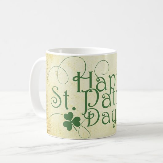 Mug Joyeux St. Patrick's Day Rustic (Devant gauche)