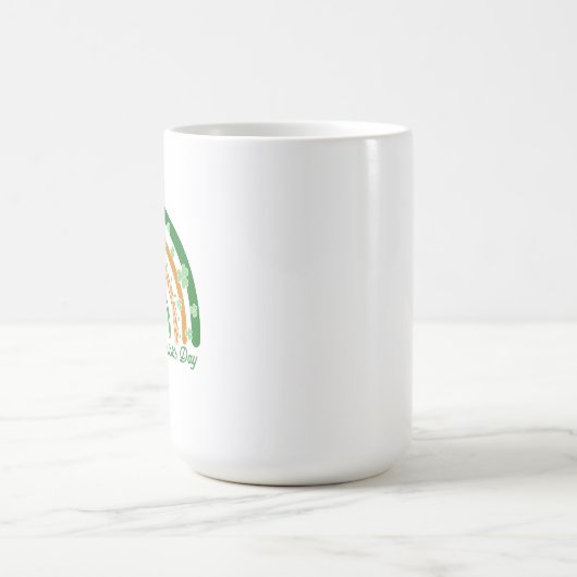 Mug Joyeux St. Patrick's Day Verte Clover Boho Rainbow (Centre)