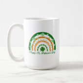 Mug Joyeux St. Patrick's Day Verte Clover Boho Rainbow (Gauche)