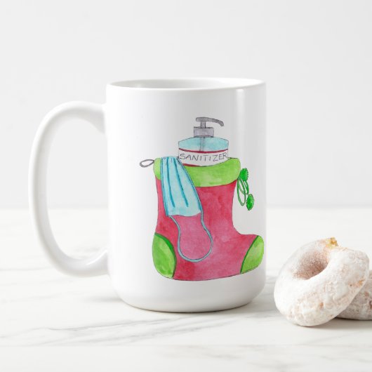 Mug Joyeux stockage de masque de Noël (Avec donut)