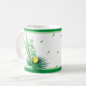 Mug Joyeux Sukkot Lulav et Motif d'aquarelle Etrog (Devant gauche)