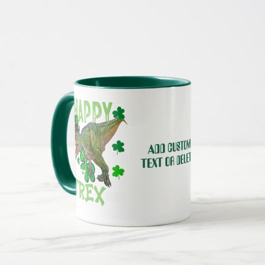 Mug Joyeux T-Rex Day St Patrick's Dino (Devant gauche)