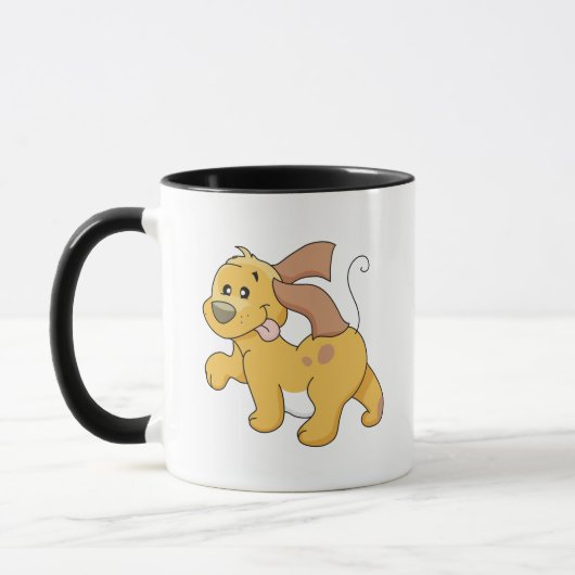 Mug Joyeux T-shirts et cadeaux de Chien Brown (Gauche)