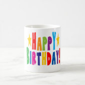 Mug Joyeux texte d'anniversaire coloré (Centre)