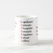 Mug Joyeux texte de la Fête des Mères avec adjectifs (Centre)