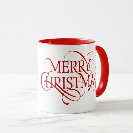 Mug Joyeux texte de Noël (Devant droit)