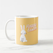 Mug Joyeux texte de Pâques avec lapin orange (Gauche)