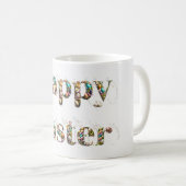 Mug Joyeux texte décoratif de Pâques (Devant droit)