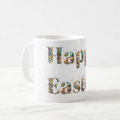 Mug Joyeux texte décoratif de Pâques (Devant gauche)
