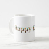 Mug Joyeux texte décoratif de Pâques (Devant gauche)