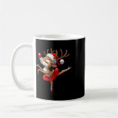 Mug Joyeux Thé de ballet de danse de rennes de Noël (Gauche)