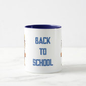 Mug Joyeux Tiger Cub avec sac à dos et café (Centre)