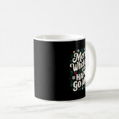 Mug Joyeux Tout Et Heureux Partir Noël Drôle Q (Devant droit)
