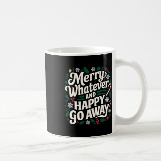 Mug Joyeux Tout Et Heureux Partir Noël Drôle Q (Droite)