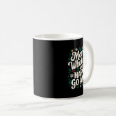 Mug Joyeux Tout Et Heureux Partir Noël Drôle Q (Devant droit)