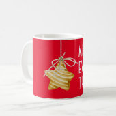 Mug Joyeux Tout Étoile Ornement Noël (Devant gauche)