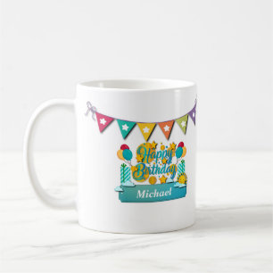 Mug Joyeux Train D'Anniversaire Avec De Beaux Souhaits