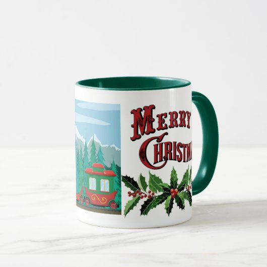 Mug Joyeux train de Noël (Devant droit)