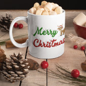Mug Joyeux vacances Reindeer demi-écriture Noël