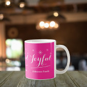 Mug Joyeux Vacances Script cadeau Chic Rose Hot Noël
