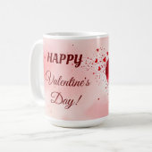 Mug Joyeux Valentines Coeur rouge (Devant gauche)