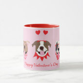 Mug Joyeux Valentines Day American Pit Bull Terriers (Centre)