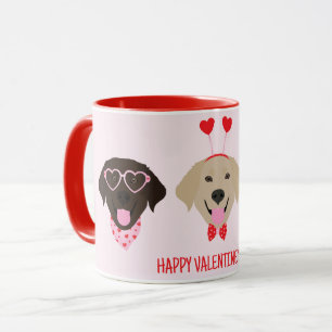 Mug Joyeux Valentines Day Labrador Retriever Dogs