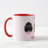 Mug Joyeux Valentines Day Mini Goldendoodle Chiens (Gauche)