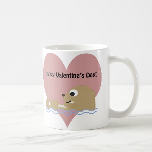 Mug Joyeux Valentines Day Otter (Droite)
