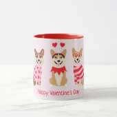 Mug Joyeux Valentines Day Pembroke Welsh Corgi Chiens (Centre)