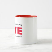 Mug Joyeux Valentines Jour Chien Maman Amour Coeurs Ro (Centre)