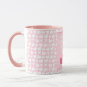 Mug Joyeux Valentines Jour Coeurs de chiot rose (Gauche)