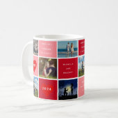Mug Joyeux Valentines Jour Photo Grille Couples (Devant gauche)