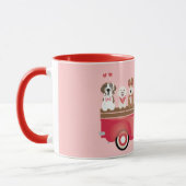 Mug Joyeux Valentines Jour Pickup Camion Aimer Chiens (Gauche)