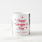 Mug Joyeux Valentines jour rétro étoiles rouge photo (Centre)