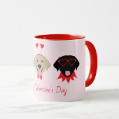 Mug Joyeux Valentines Labrador Retriever Dogs (Devant droit)