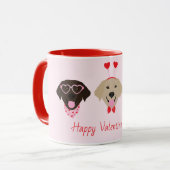 Mug Joyeux Valentines Labrador Retriever Dogs (Devant gauche)