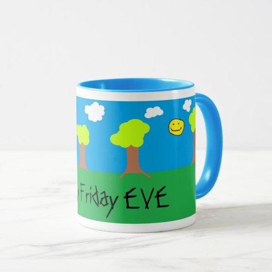 Mug Joyeux vendredi soir (Devant droit)