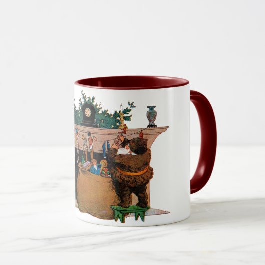 Mug Joyeux Vieux Elfe de Noël, Jessie Willcox Smith (Devant droit)