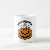 Mug Joyeux visage de citrouille d'Halloween Création v (Centre)