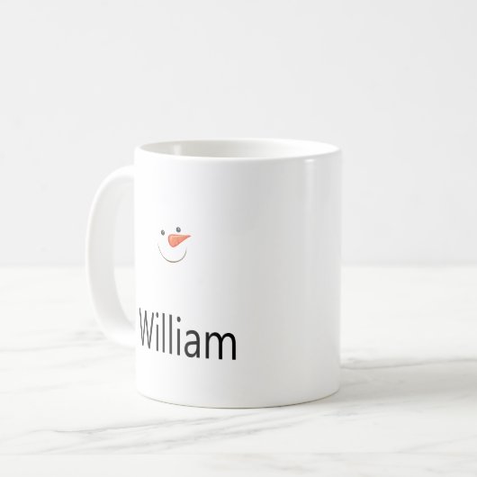 Mug Joyeux visage de Snowman (Devant gauche)