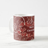 Mug Joyeux voeux de Noël avec arcs et étoiles (Devant gauche)