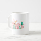 Mug Joyeux voeux de Pâques - Baisers de lapin drôle (Devant gauche)