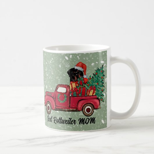 Mug Joyeux Woofmas ! Meilleure maman Rottweiler person (Droite)