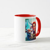 MUG JOYEZ NOËL REINDEER AVEC HEUREUSE FILLE (Devant droit)