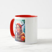 MUG JOYEZ NOËL REINDEER AVEC HEUREUSE FILLE (Devant gauche)