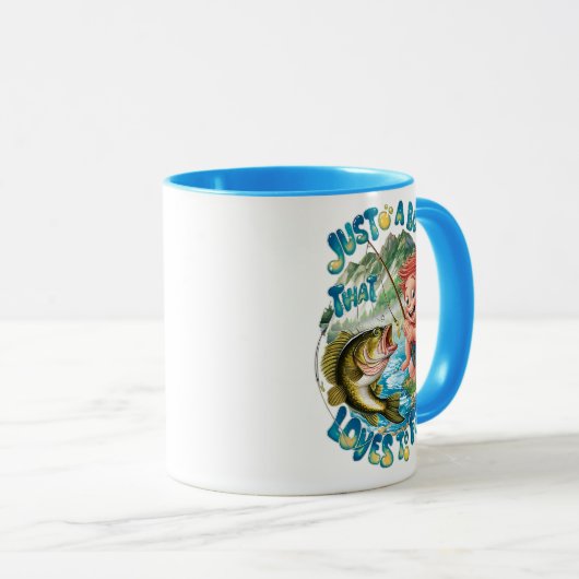 Mug Joyful Boy Reeling in a Catch (Devant droit)