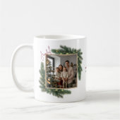 Mug Joyful Christmas Photo Frame Personalized Family  (Gauche)