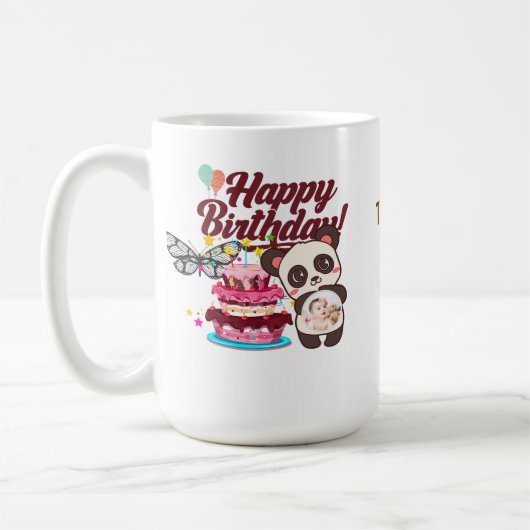 Mug Joyful Confetti Joyeux voeux d'anniversaire (Gauche)